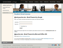 Tablet Screenshot of mail.goucher.edu
