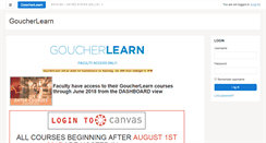 Desktop Screenshot of learn.goucher.edu