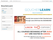 Tablet Screenshot of learn.goucher.edu
