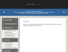 Tablet Screenshot of onecard.goucher.edu