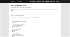 Desktop Screenshot of blogs.goucher.edu